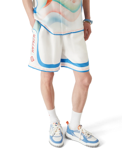 Shorts en soie Fuji Dream