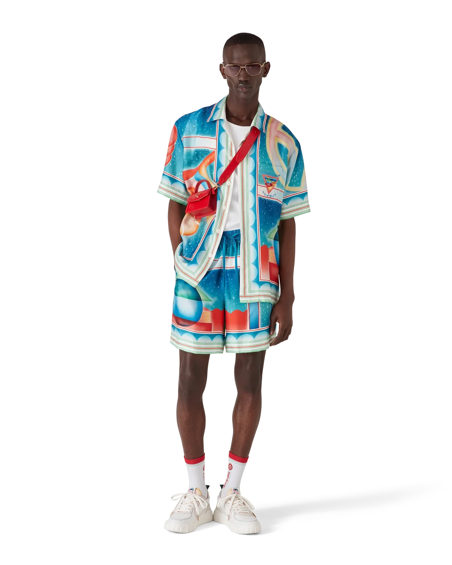Shorts en soie Galaxy Court