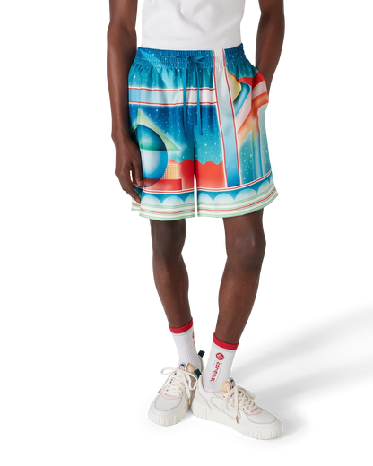 Shorts en soie Galaxy Court