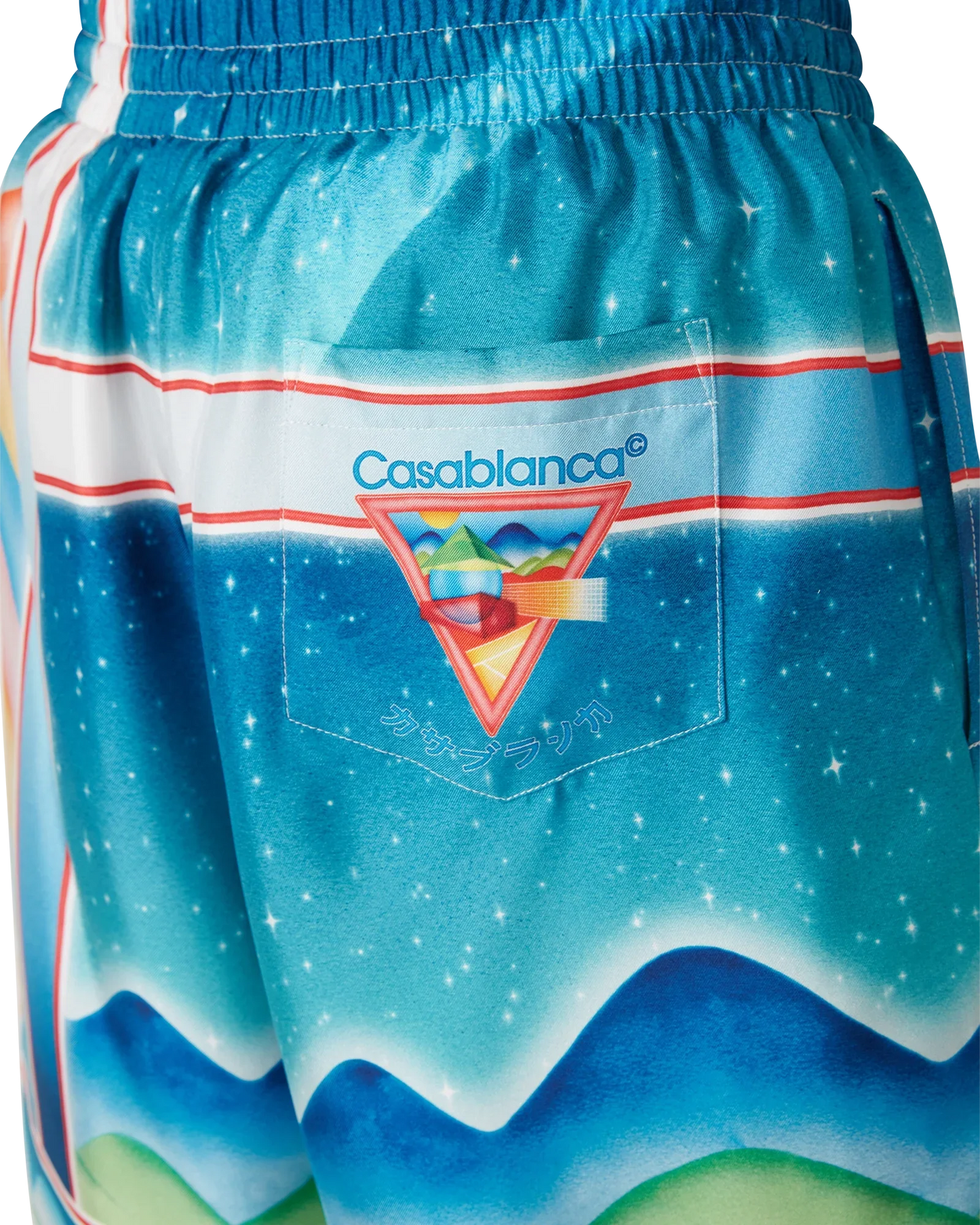 Shorts en soie Galaxy Court