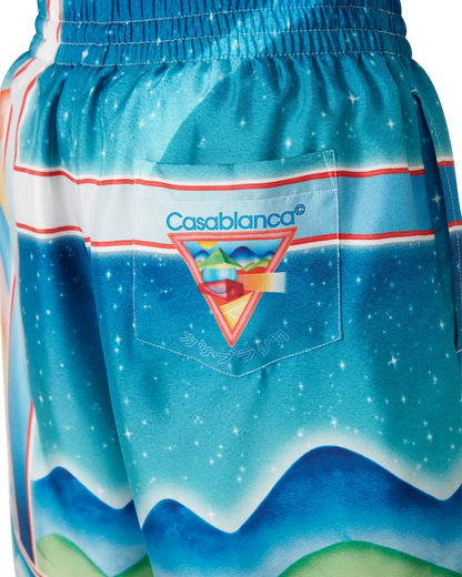 Shorts en soie Galaxy Court