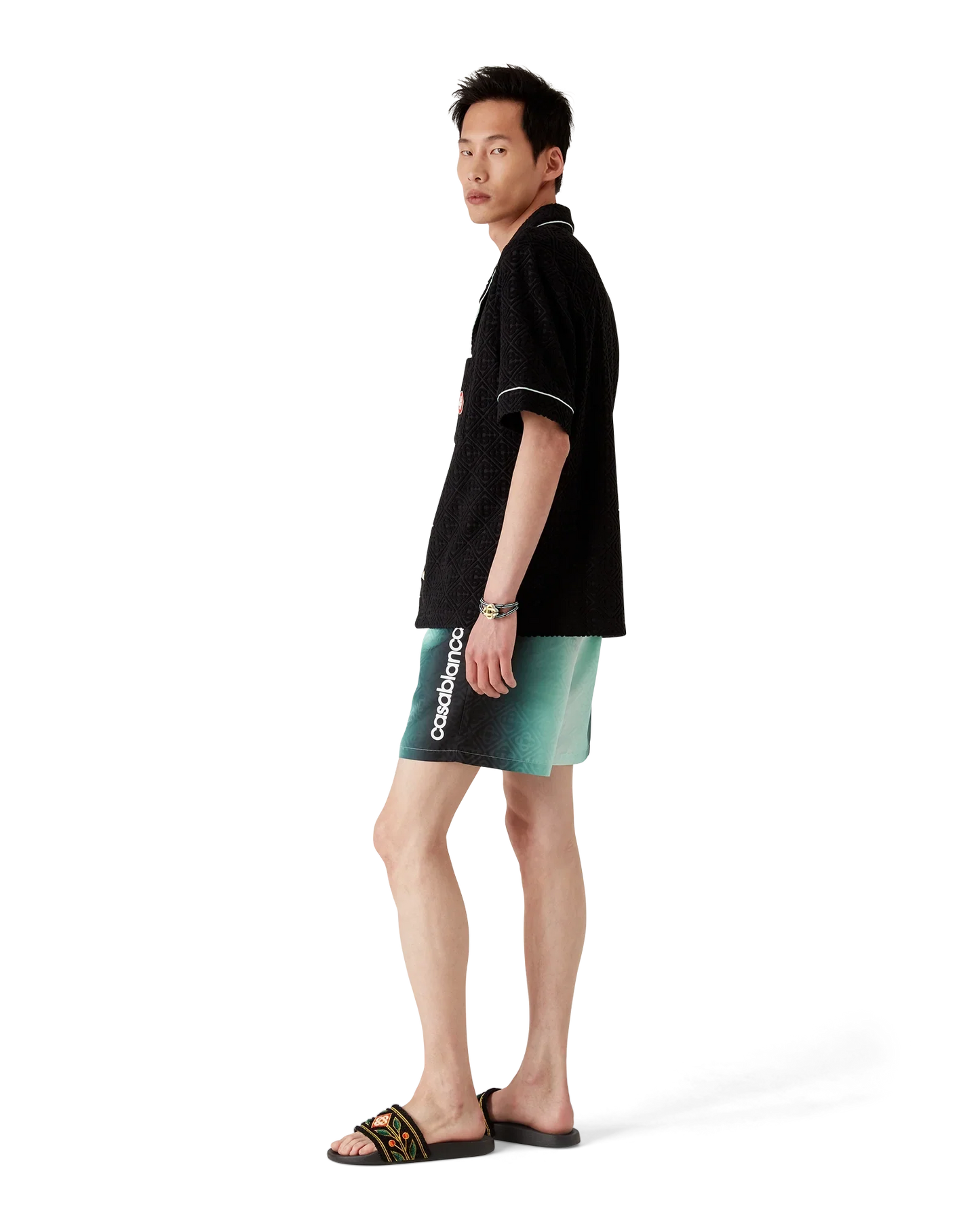 Short de bain jacquard monogramme dégradé