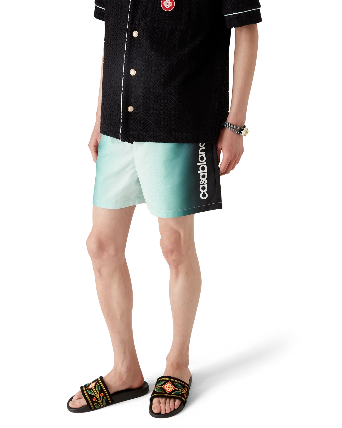 Short de bain jacquard monogramme dégradé