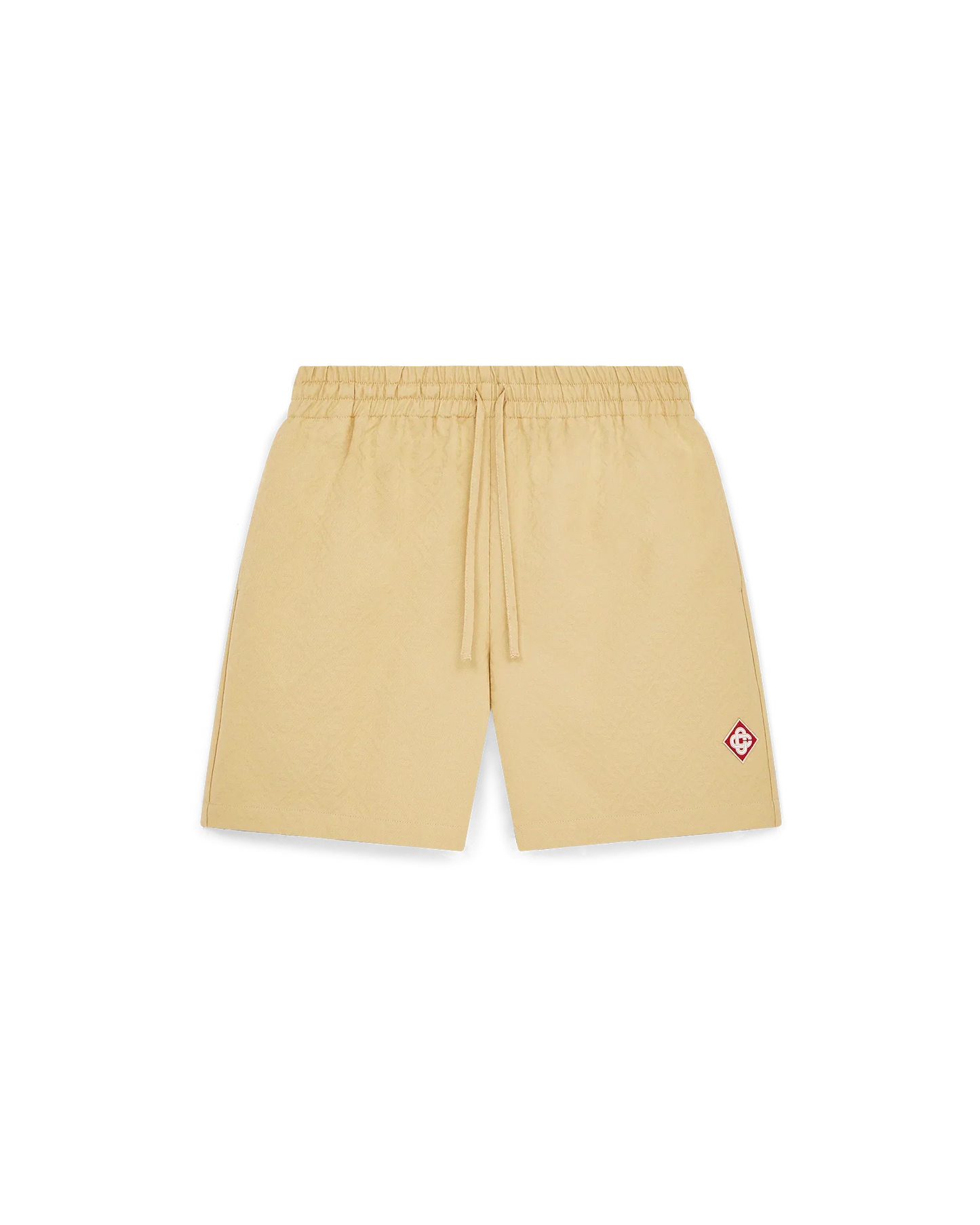 Short en jacquard de coton monogrammé