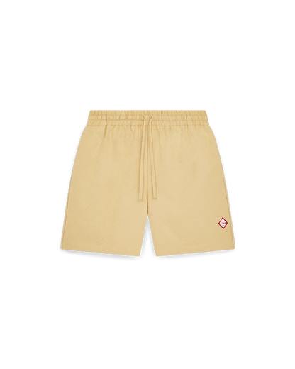 Short en jacquard de coton monogrammé