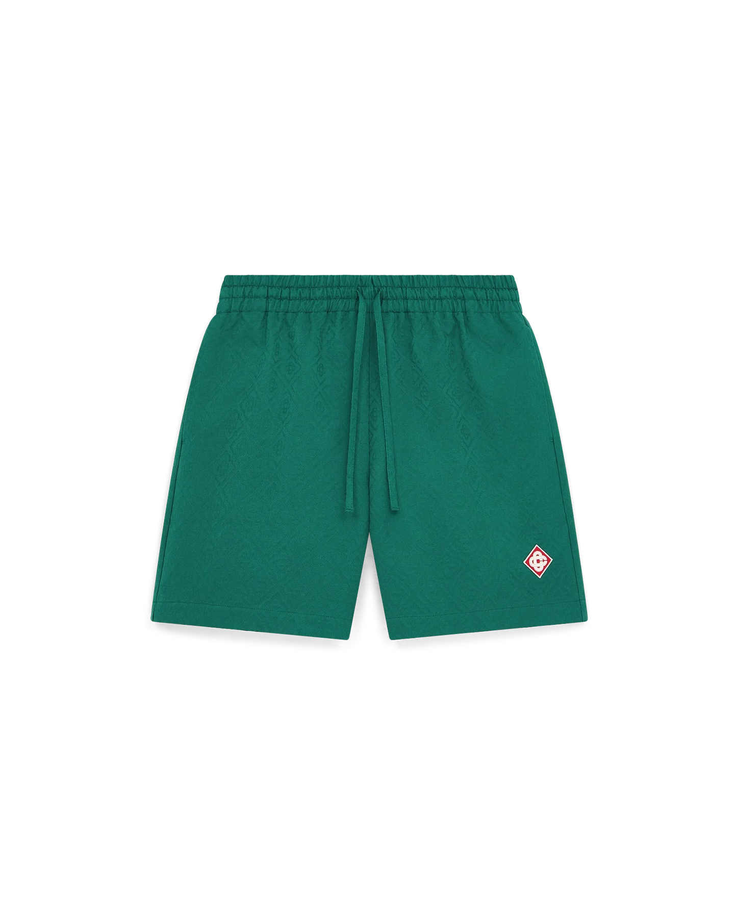 Short en jacquard de coton à monogramme