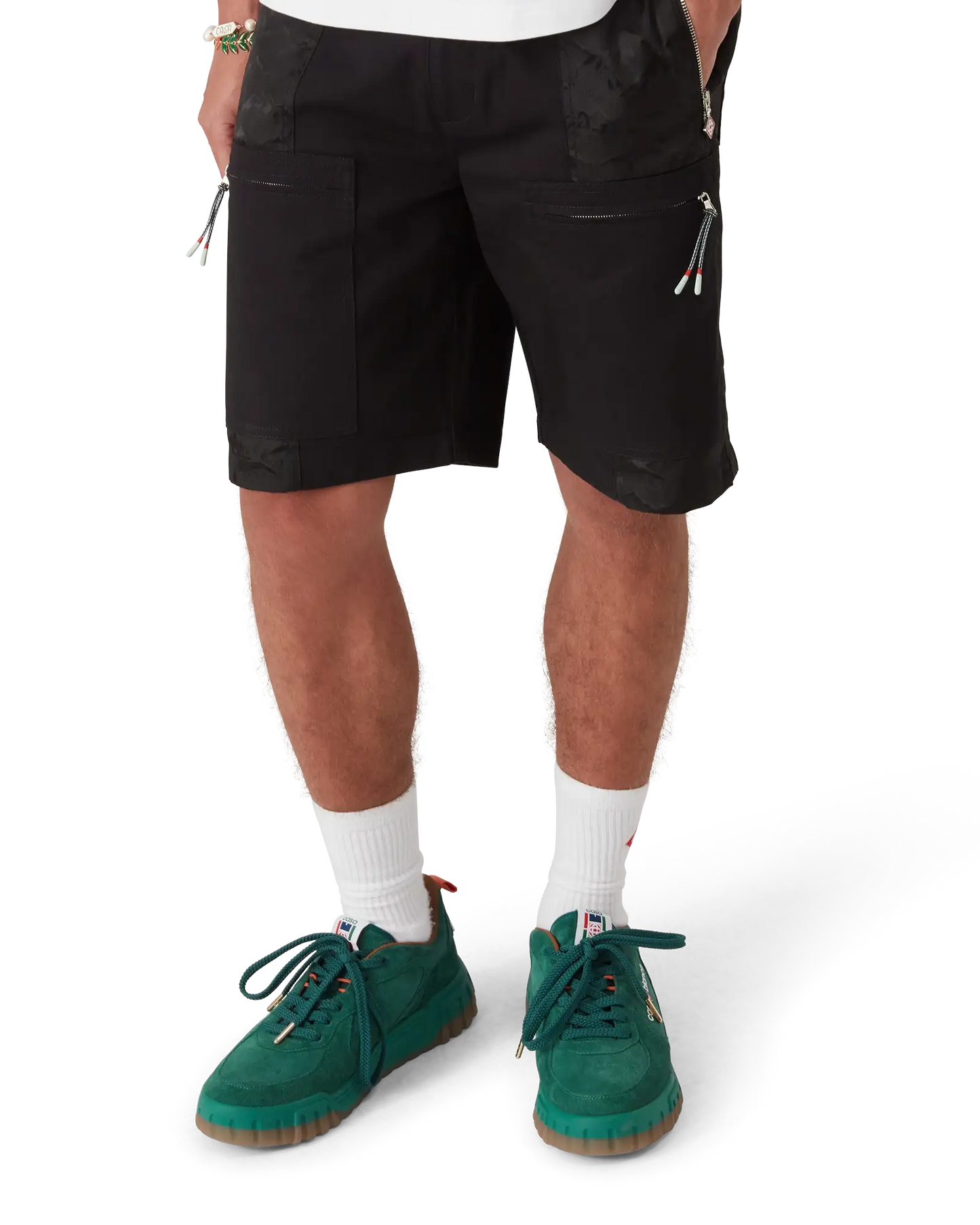 Shorts cargo de montagne en nylon camouflage