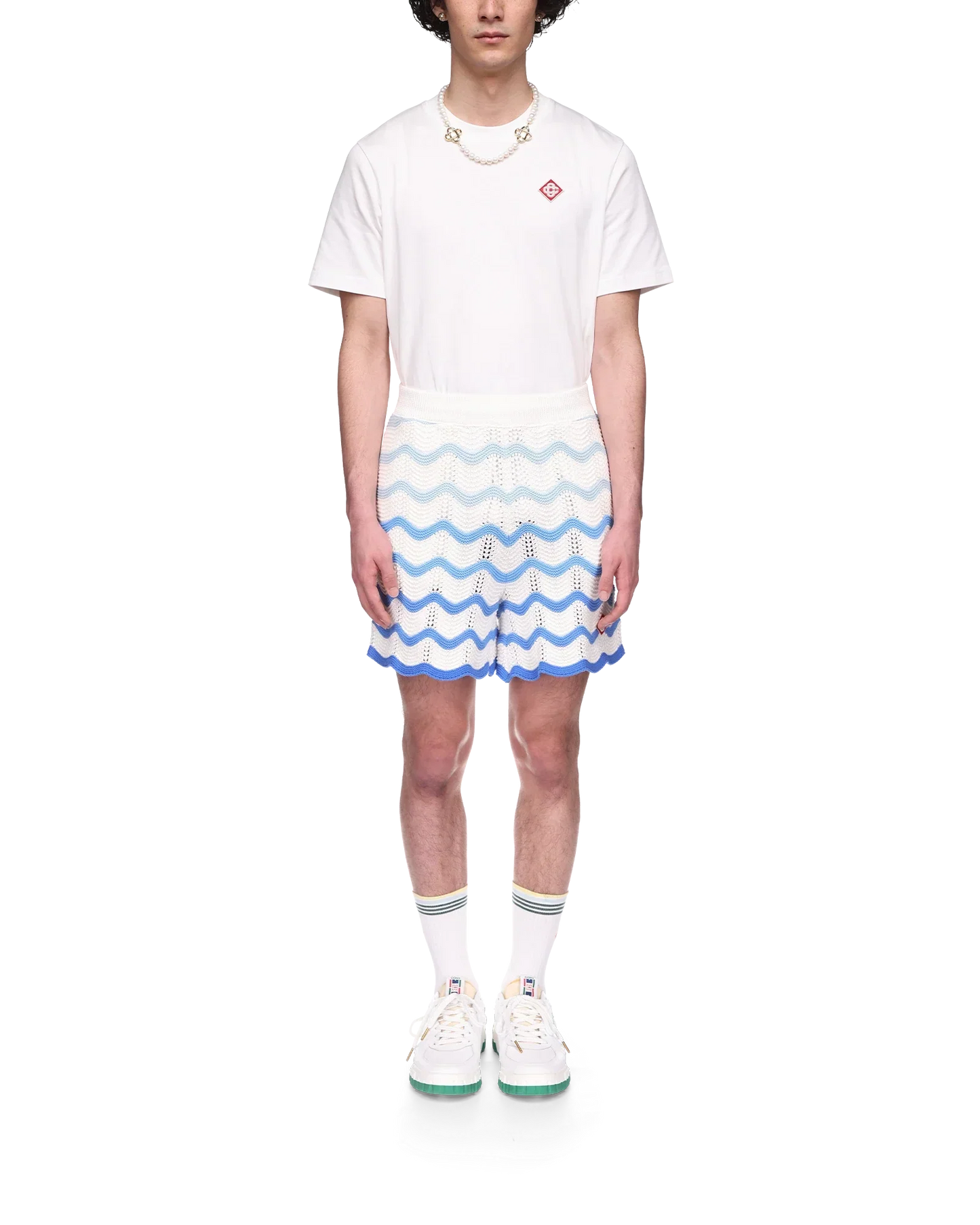 Short en crochet à dégradé ondulé