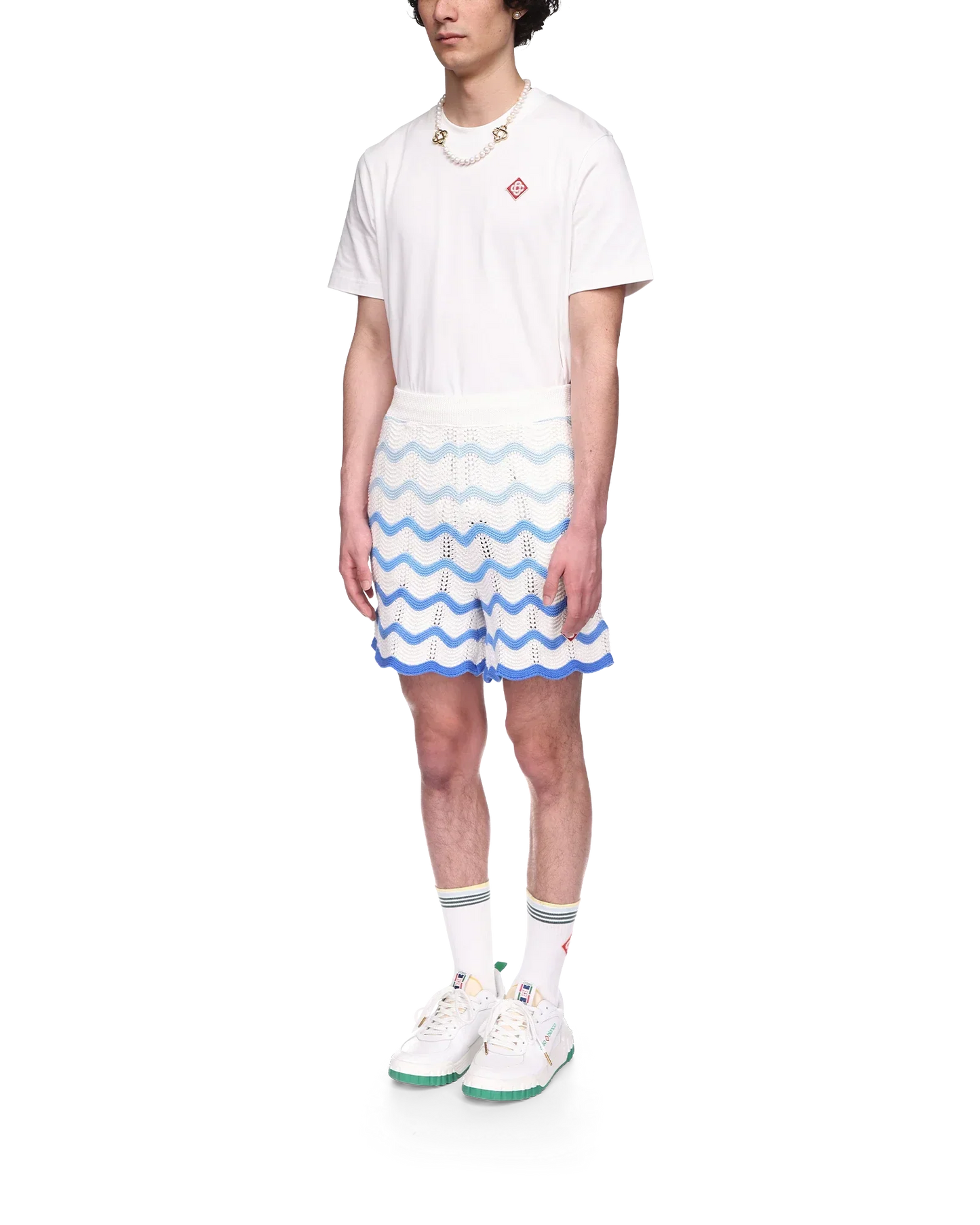 Short en crochet à dégradé ondulé
