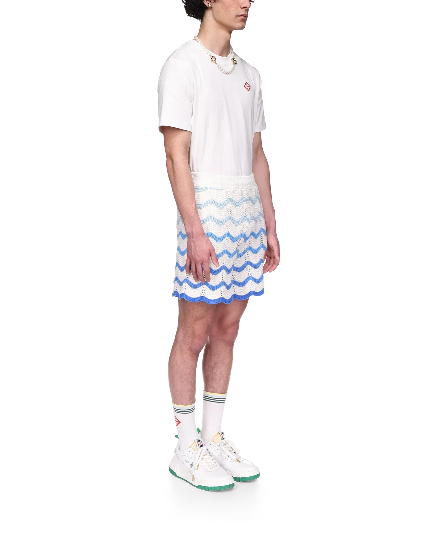 Short en crochet à dégradé ondulé