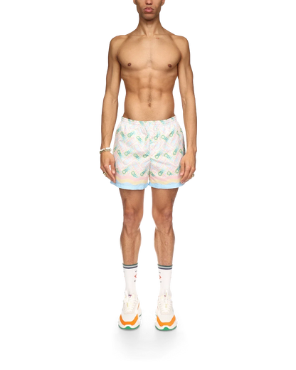 Maillot de bain de type short de bain avec imprimé ping-pong