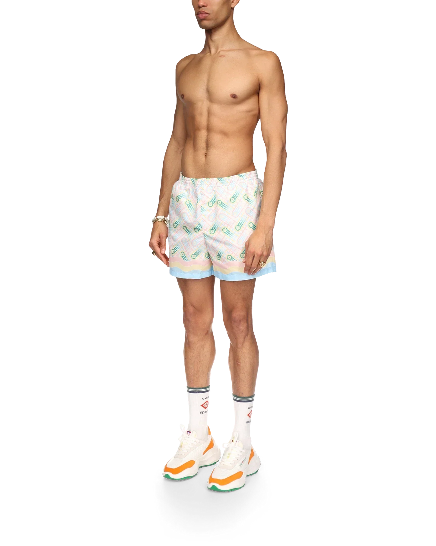 Maillot de bain de type short de bain avec imprimé ping-pong