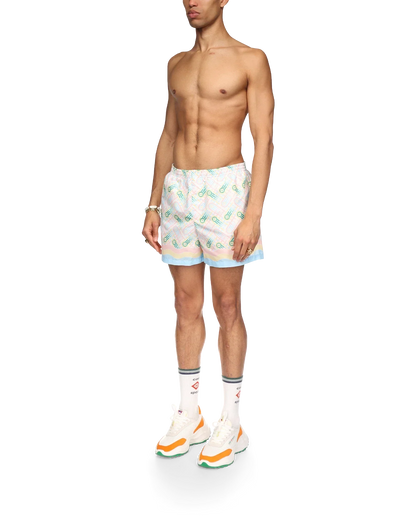 Maillot de bain de type short de bain avec imprimé ping-pong