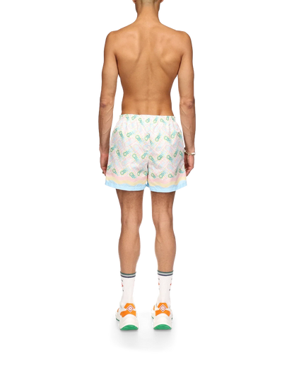Maillot de bain de type short de bain avec imprimé ping-pong