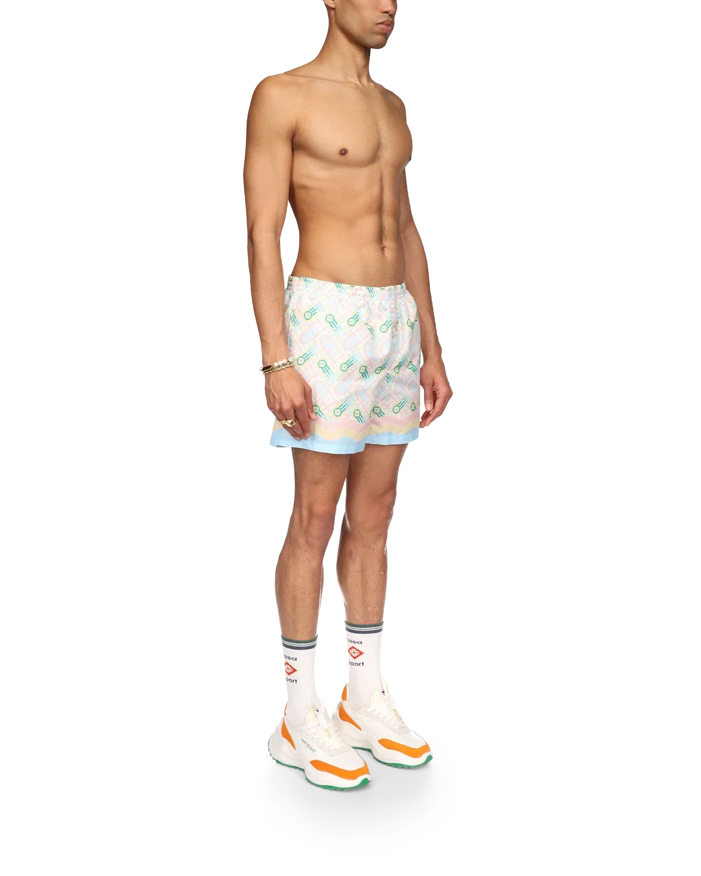 Maillot de bain de type short de bain avec imprimé ping-pong