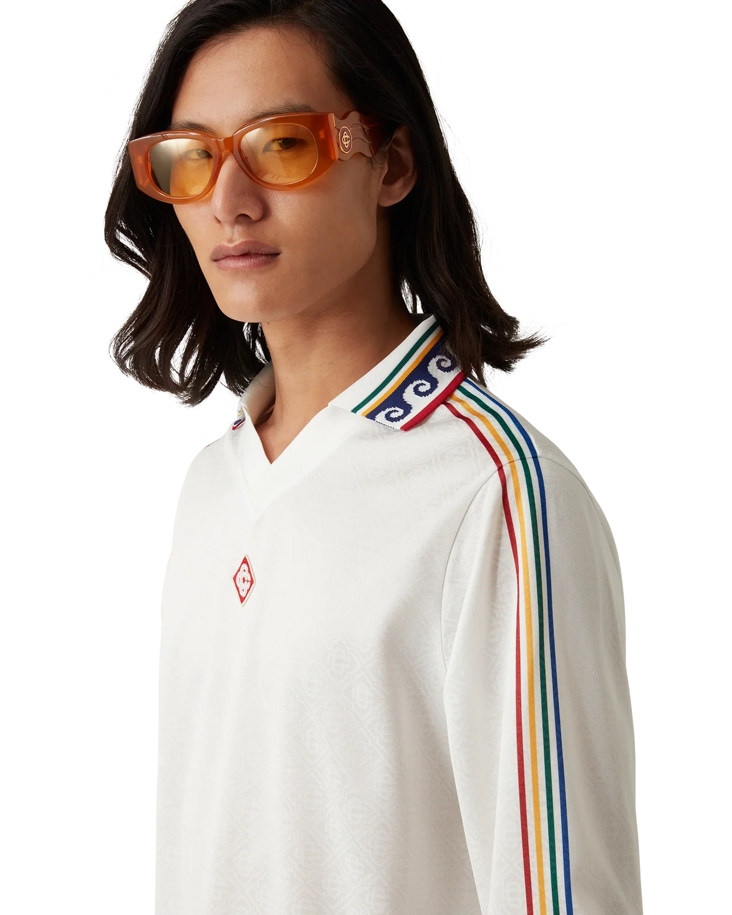 Maillot de football à manches longues et monogramme Jacquard
