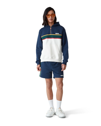 Sweat-shirt à capuche zippé color-block