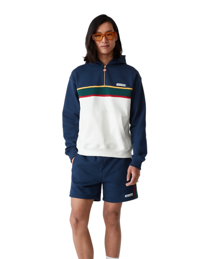 Sweat-shirt à capuche zippé color-block