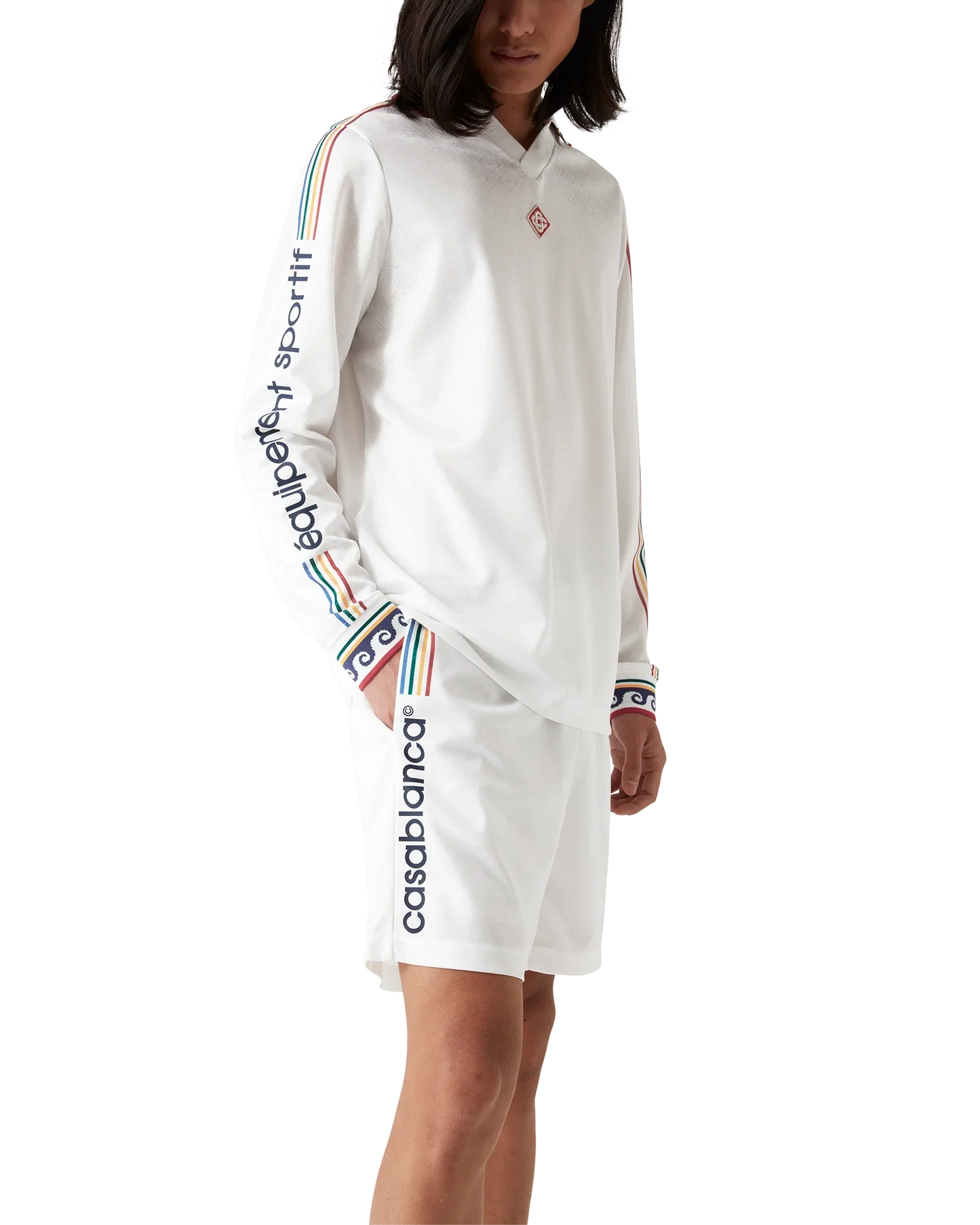Short de football monogramme Jacquard