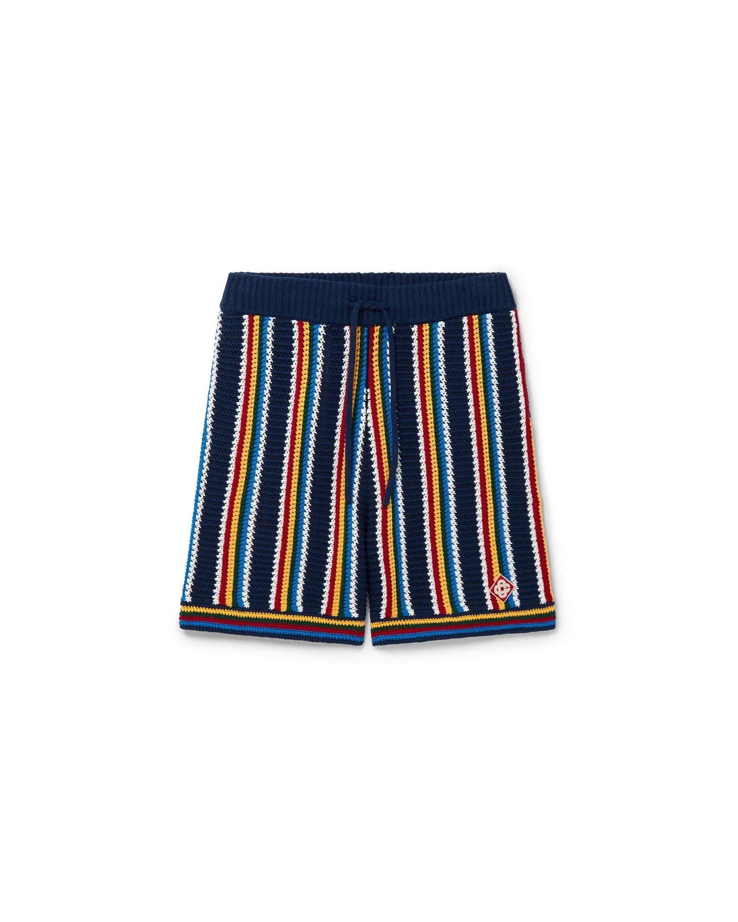 Shorts à rayures en crochet