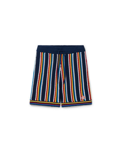 Shorts à rayures en crochet