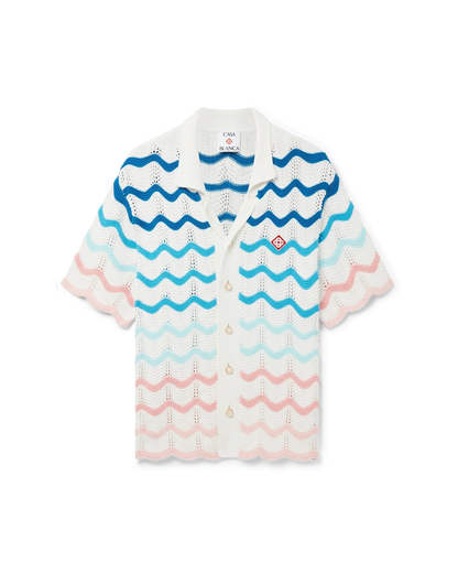 Chemise au crochet à manches courtes Gradient Wave