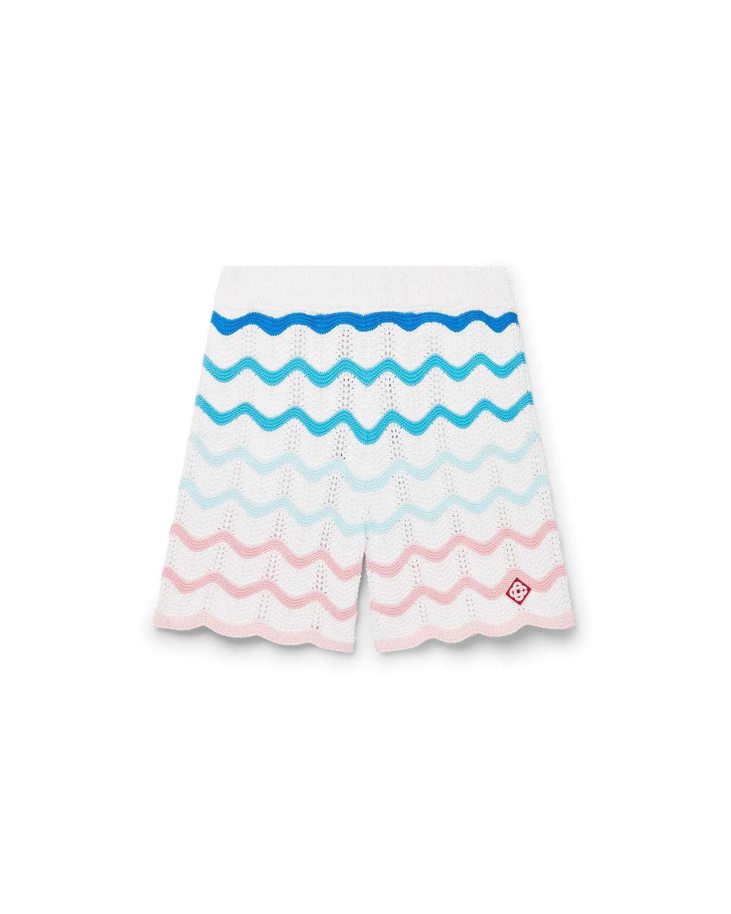 Shorts de bain en crochet à motif ondulé