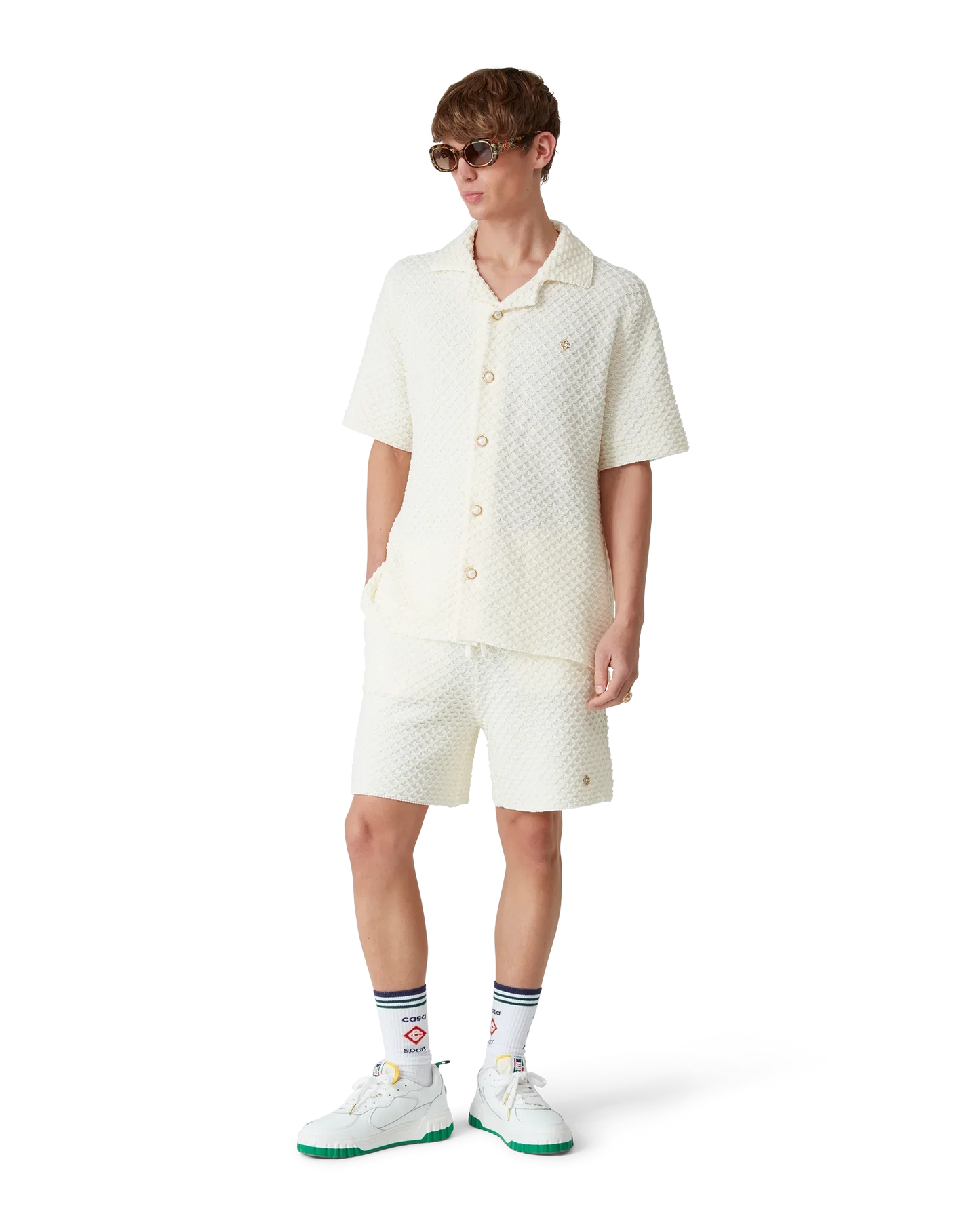 Shorts en maille texturée