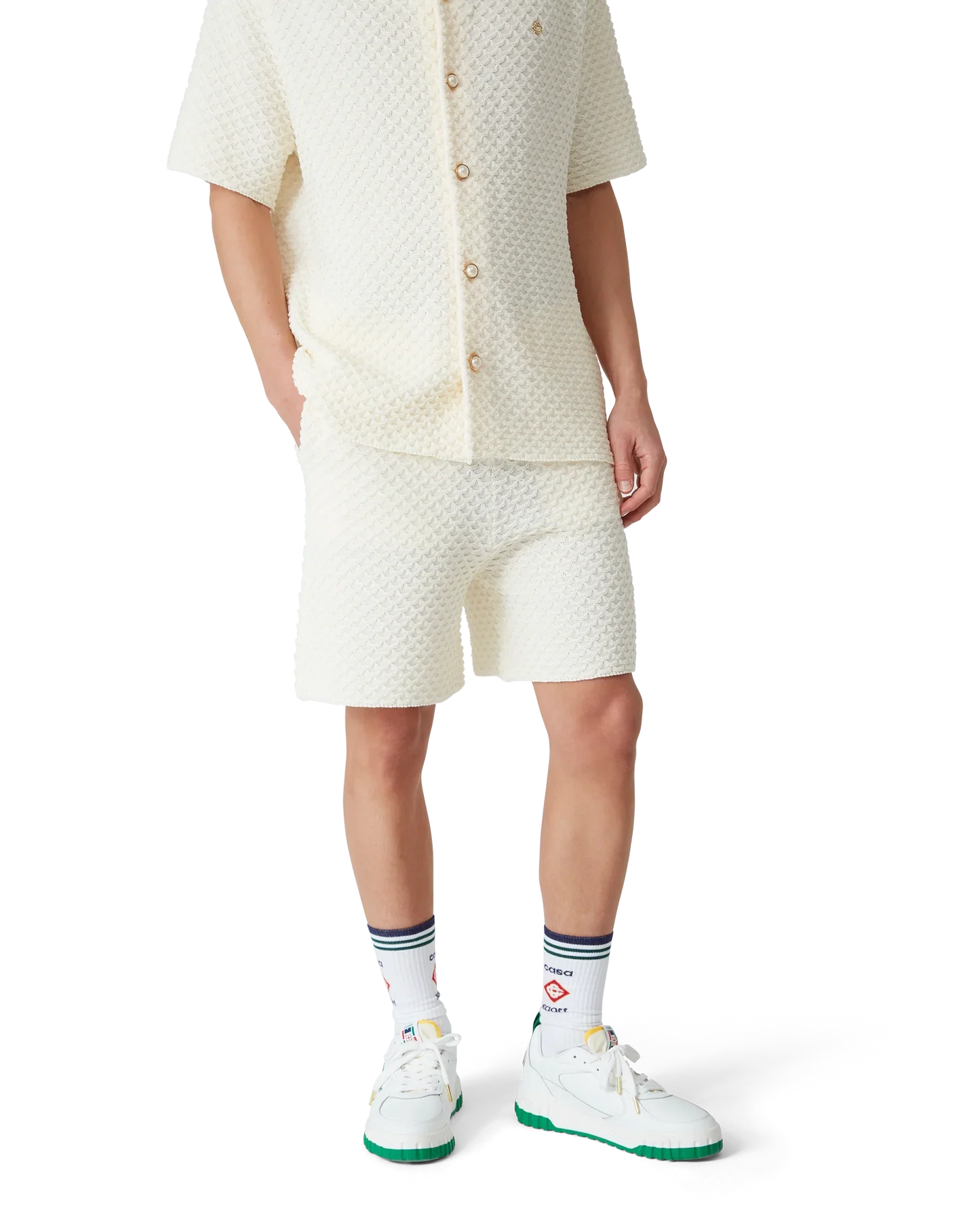 Shorts en maille texturée
