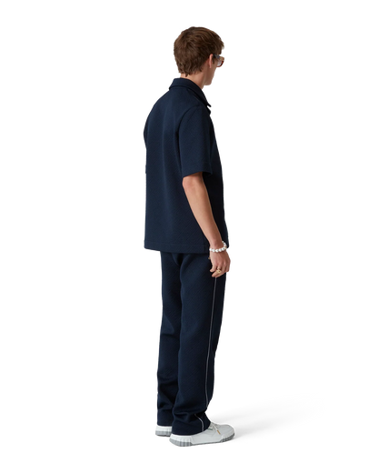 Chemise Jacquard Monogramme Manches Courtes