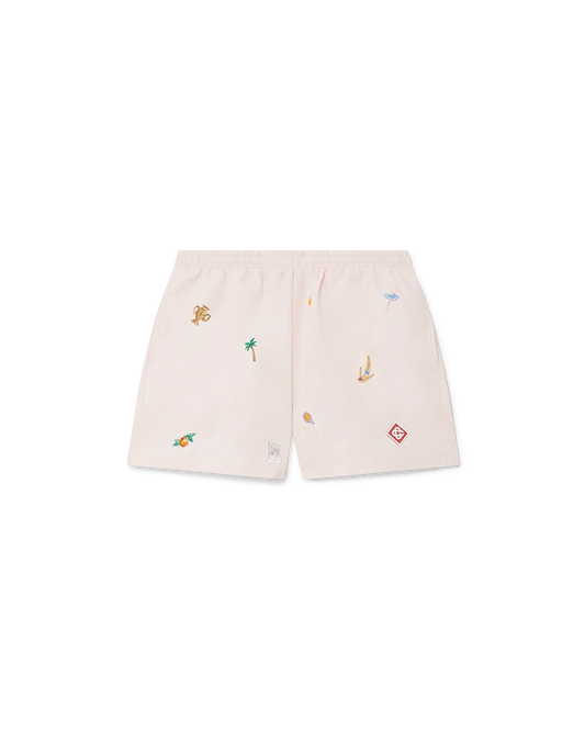 Embroidered Motif Swim Shorts