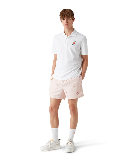 Short de bain avec motif brodé