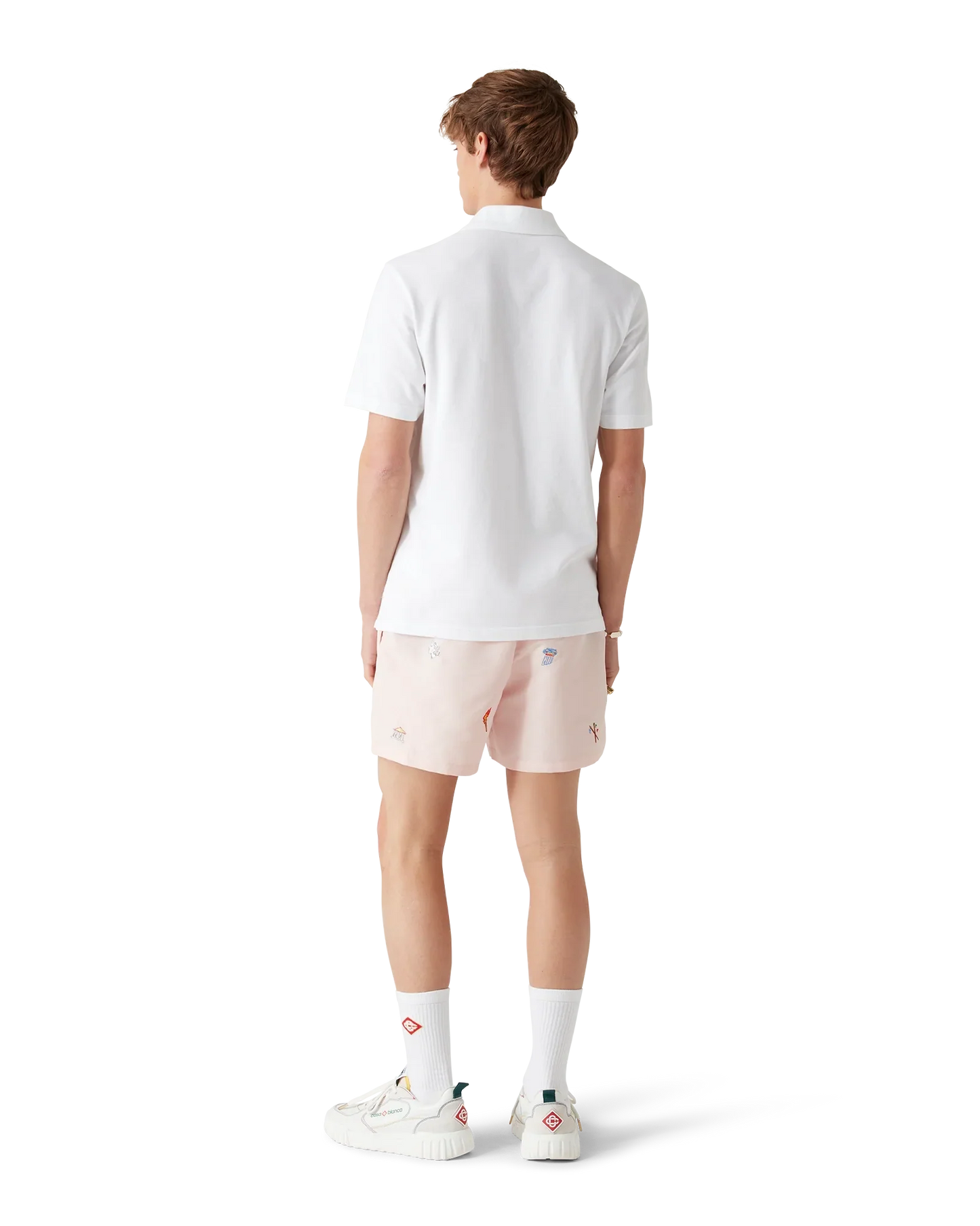 Short de bain avec motif brodé