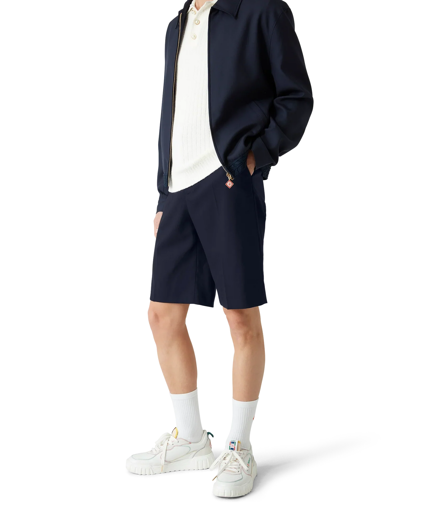 Short en laine ajusté