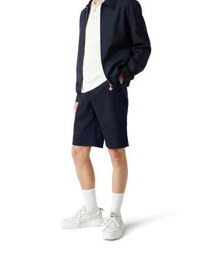 Short en laine ajusté