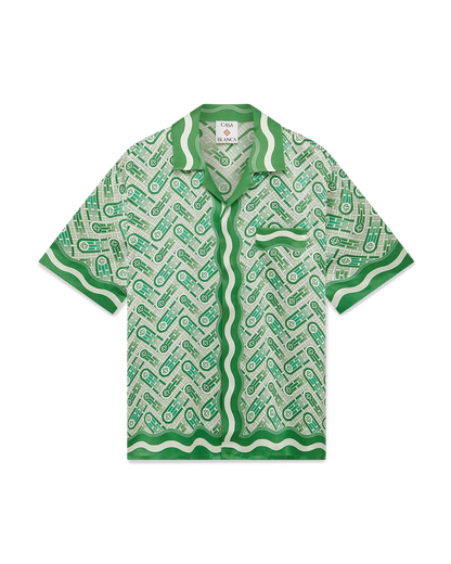 Ping Pong Short Sleeve Silk Shirt