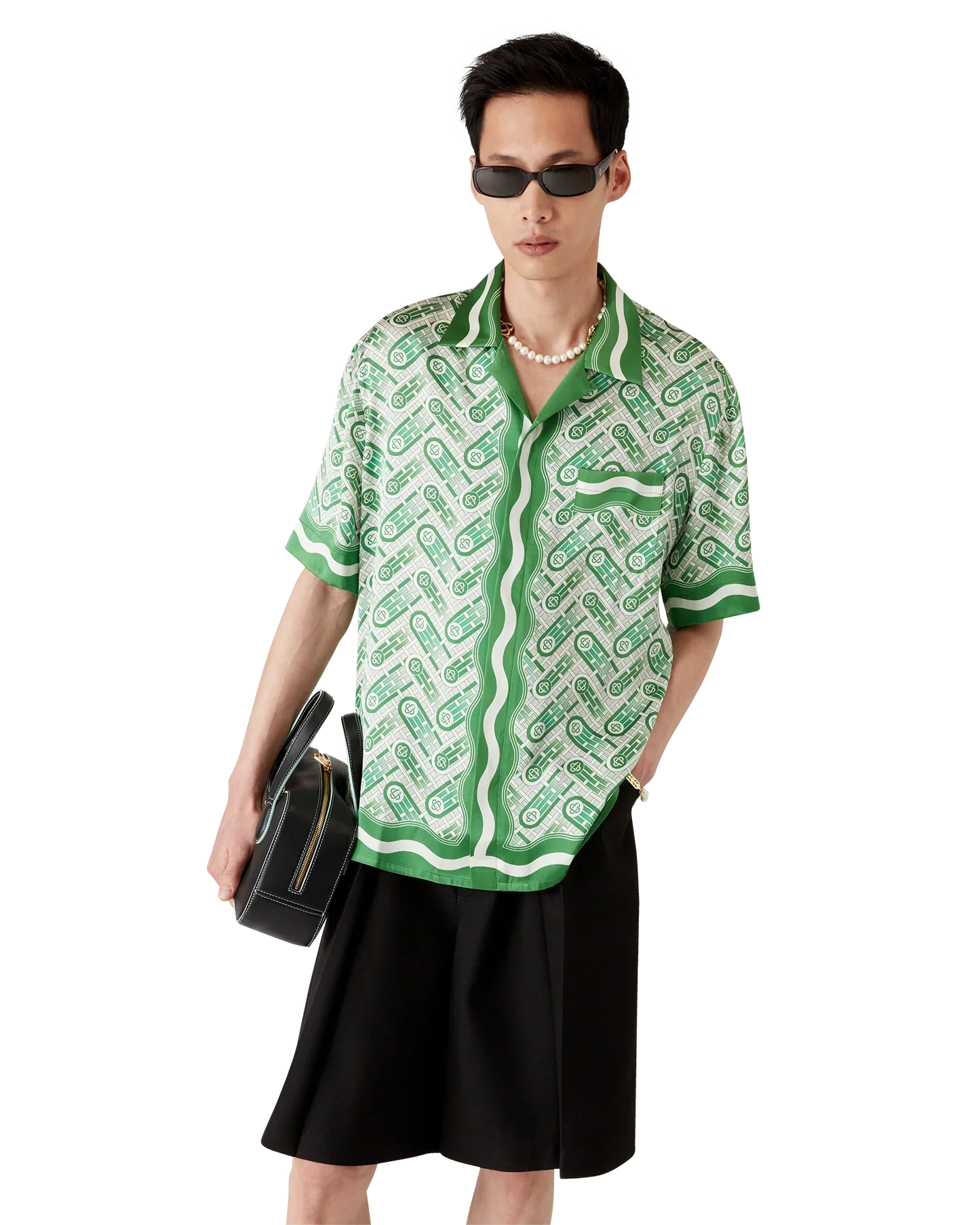 Ping Pong Short Sleeve Silk Shirt