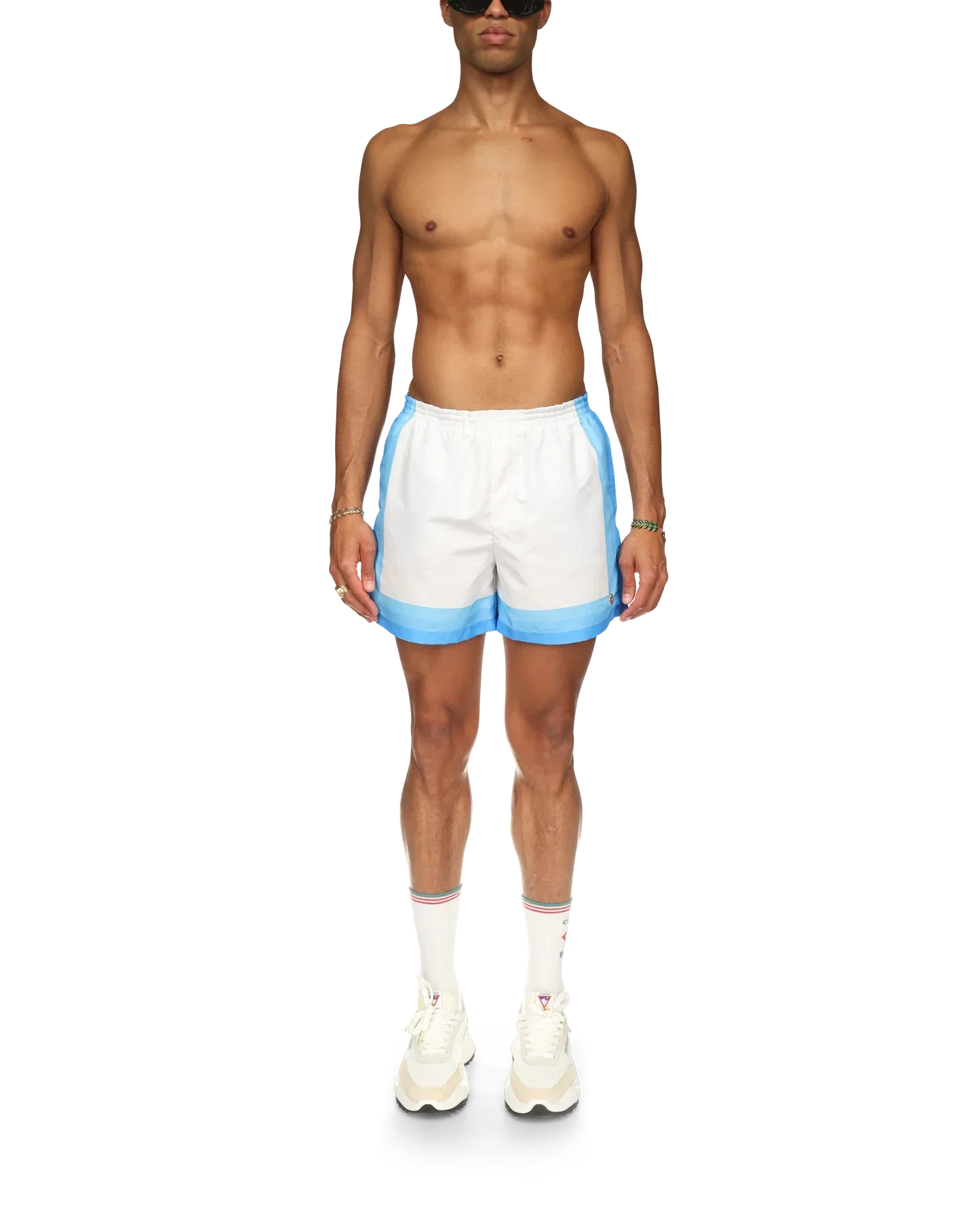 Maillot de bain short dégradé bleu