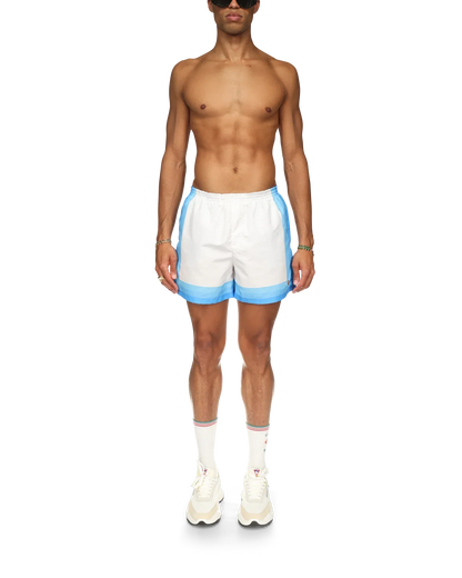 Maillot de bain short dégradé bleu
