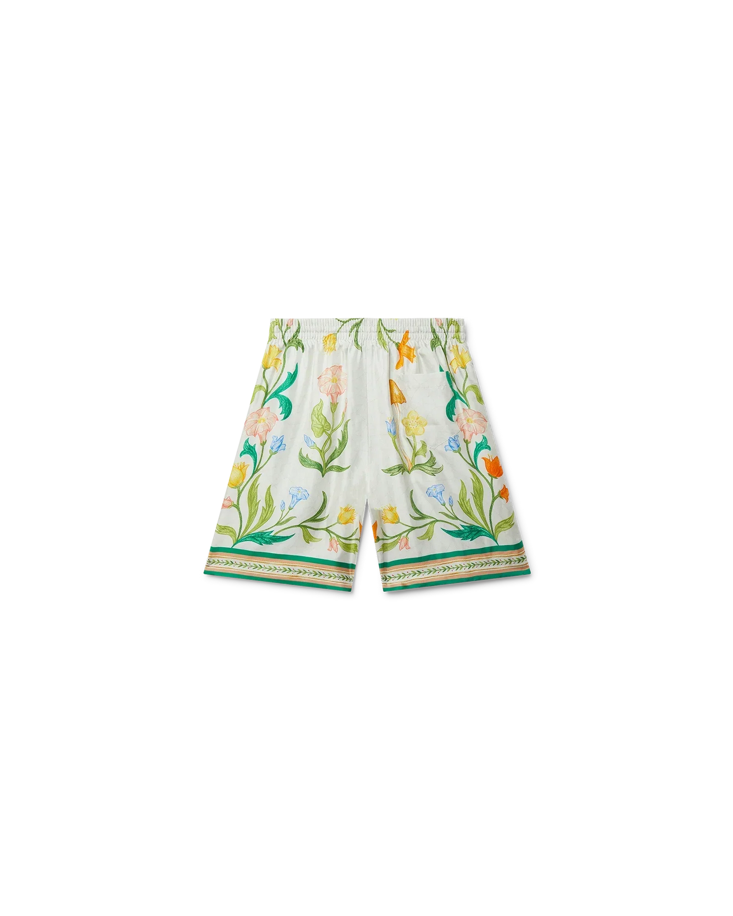 L'Arche Fleurie Silk Shorts