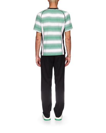 T-shirt à manches courtes et empiècements rayés dégradés