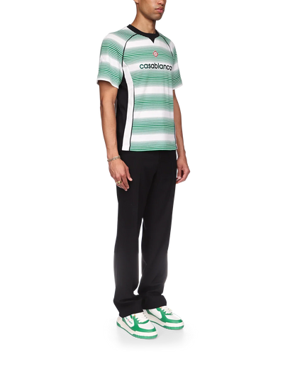 T-shirt à manches courtes et empiècements rayés dégradés