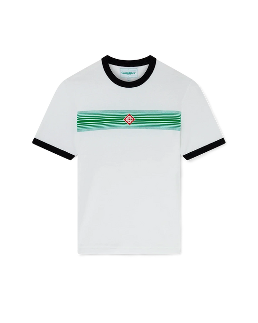 Gradient Stripe Ringer Short Sleeve T-Shirt