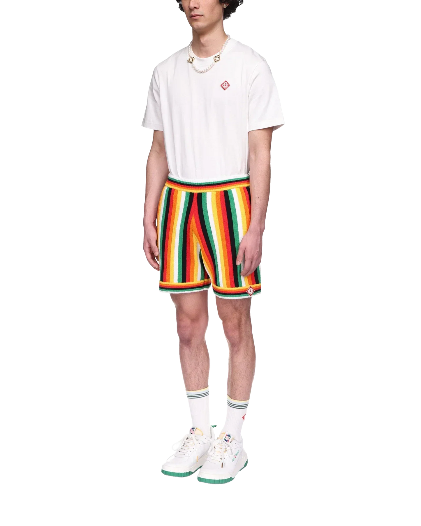 Shorts éponges rayés