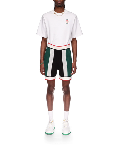 Shorts rayés en maille