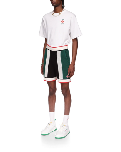 Shorts rayés en maille