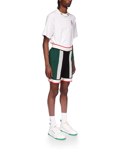 Shorts rayés en maille