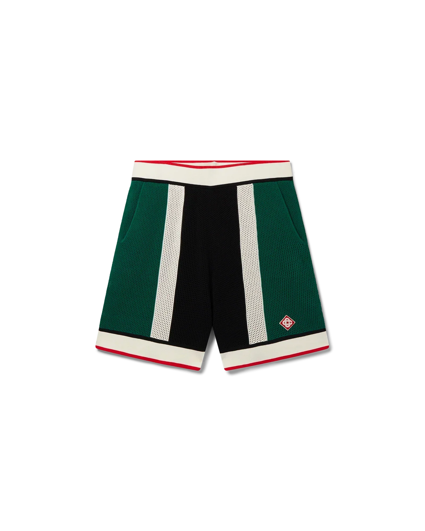 Shorts rayés en maille