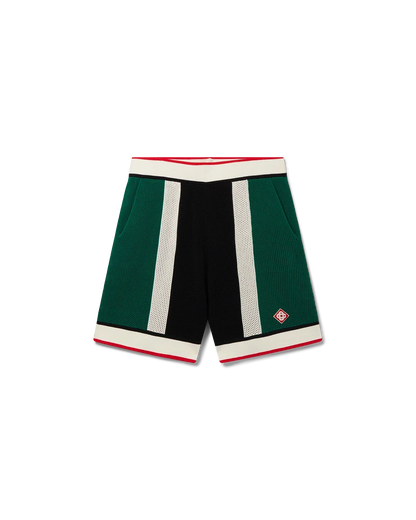 Shorts rayés en maille
