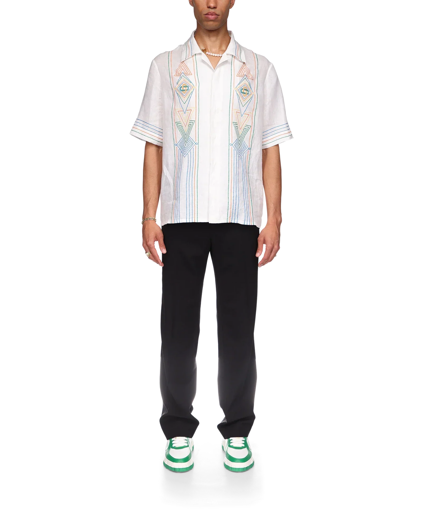 Chemise en lin à manches courtes Le Fil De La Musique
